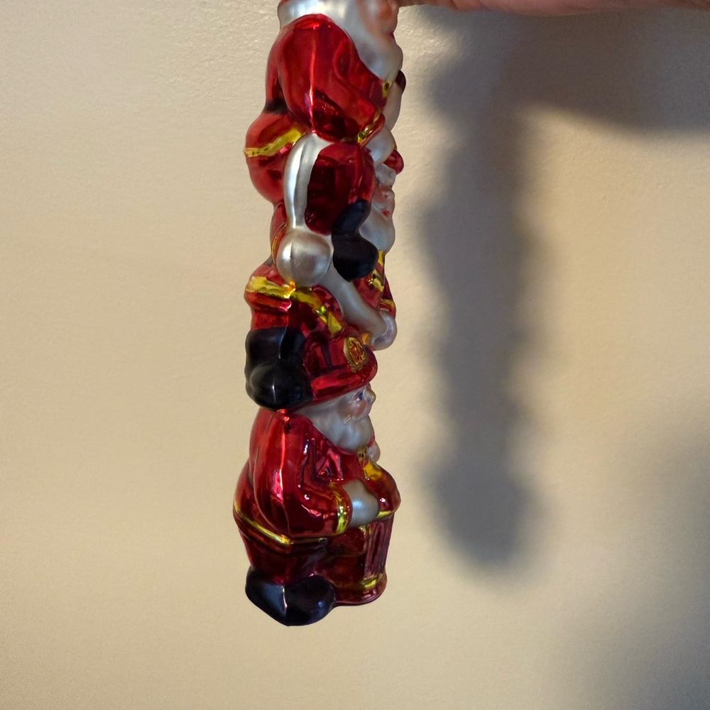 Festive Firefighter Ornament - Red and Gold - Picture 3 of 6